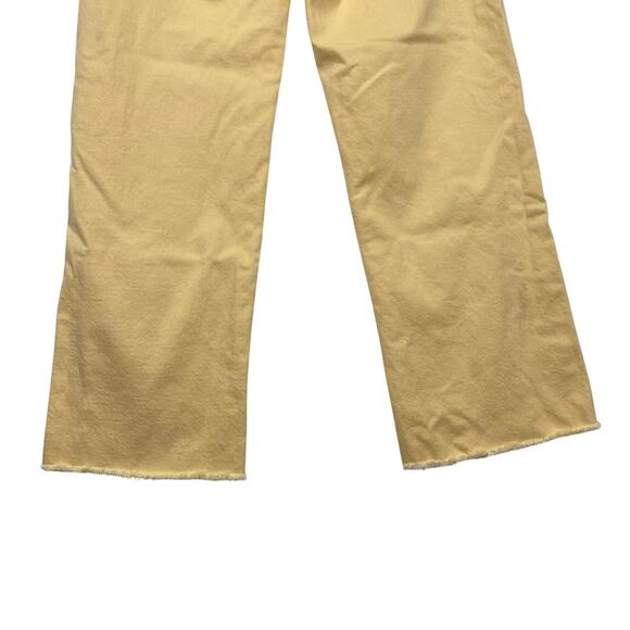 JOES JEANS The Blake Sunkissed Butter Yellow High Rise Wide Leg Raw Crop Sz 29 - Picture 9 of 11